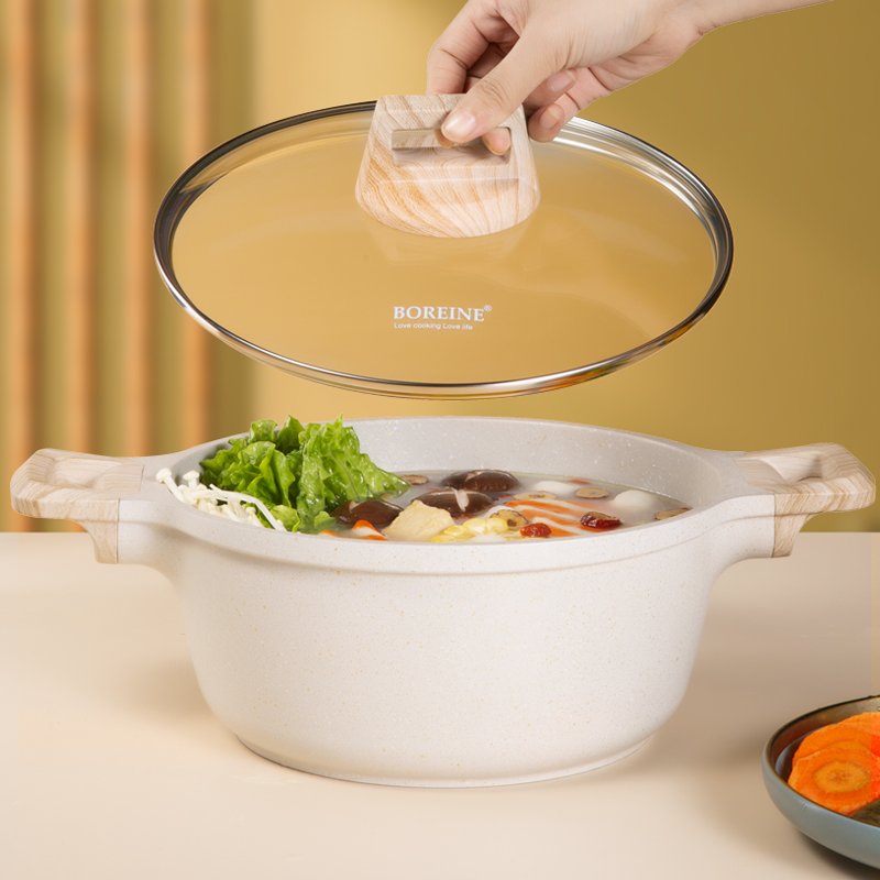 BORINE granite cookware set marble ready in stock granite cookware set marble cookware sets beige and grey