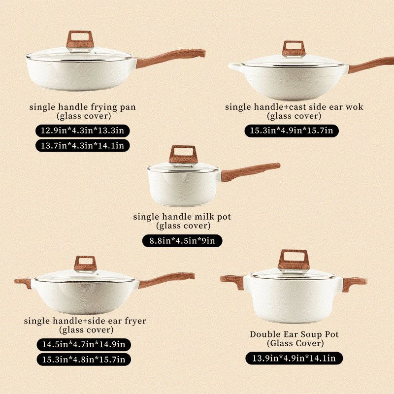 Hot Sale Die casting Casserole Forged Large Aluminum Kitchen Non Stick Cookware Set