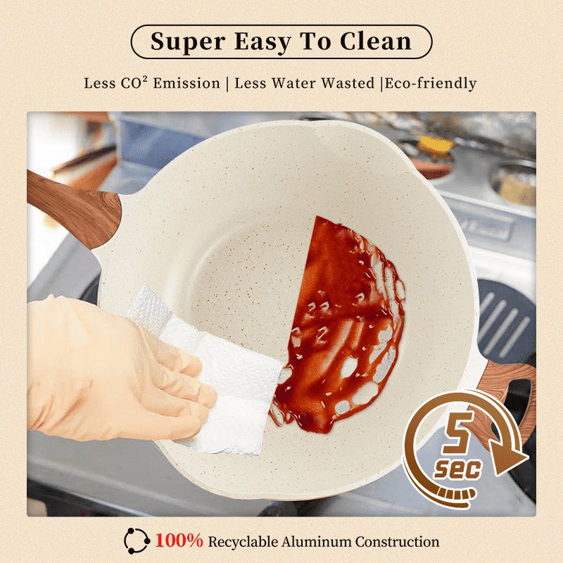 Hot Sale Die casting Casserole Forged Large Aluminum Kitchen Non Stick Cookware Set
