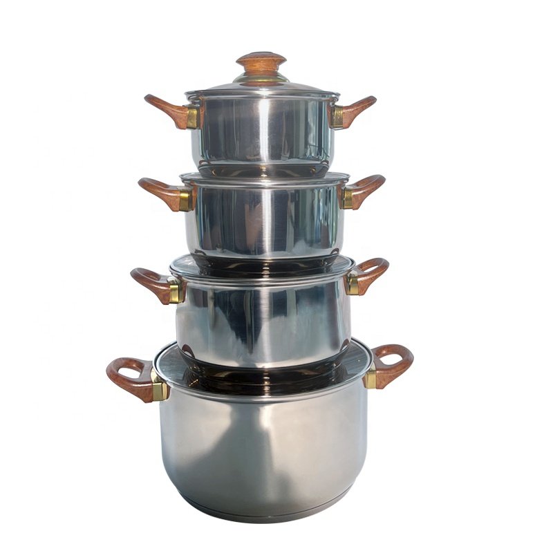 FIRST HORSE Popular Products 2024 12pcs Stainless Steel Induction Cookware Set Accept Dishwasher Cleaning Pots