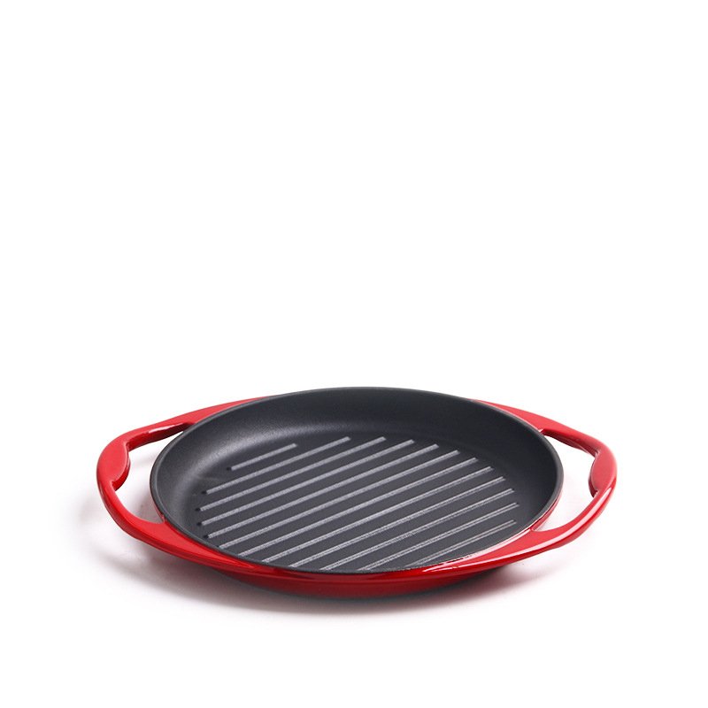 wholesale household enamel pot Cast Iron Enamel Cooking Pot Frying Pan Kitchen Cookware Set Factory Supply Customizable