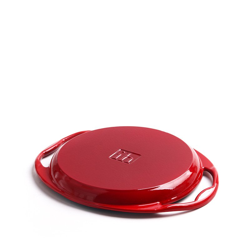 wholesale household enamel pot Cast Iron Enamel Cooking Pot Frying Pan Kitchen Cookware Set Factory Supply Customizable