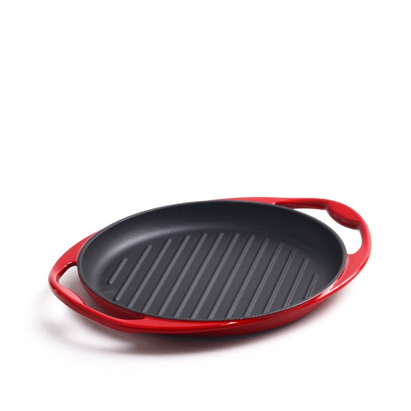wholesale household enamel pot Cast Iron Enamel Cooking Pot Frying Pan Kitchen Cookware Set Factory Supply Customizable