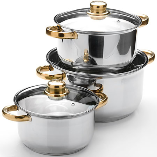 11 piece Stainless Steel Cookware Set Cookware Rack Adjustable Pan Organizer O Non-Stick Cookware With Base