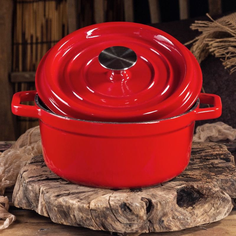 20-22-24-26-28cm Cast Iron Soup Pot Non Stick Cookware Set Non Stick Pot Set Cast Iron Coating Cooking Pot