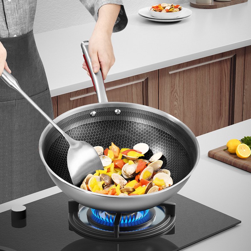 3pcs wholesale 304 stainless steel non stick cookware set kitchen wares cookware set cooking cookware pot