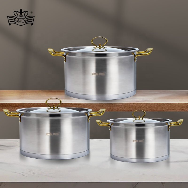 Hot Sale European Stainless Steel Pot Set Wholesale Cooking Pot 6 Pcs Cookware Set Russia Zei Dan Supplier Kitchenware