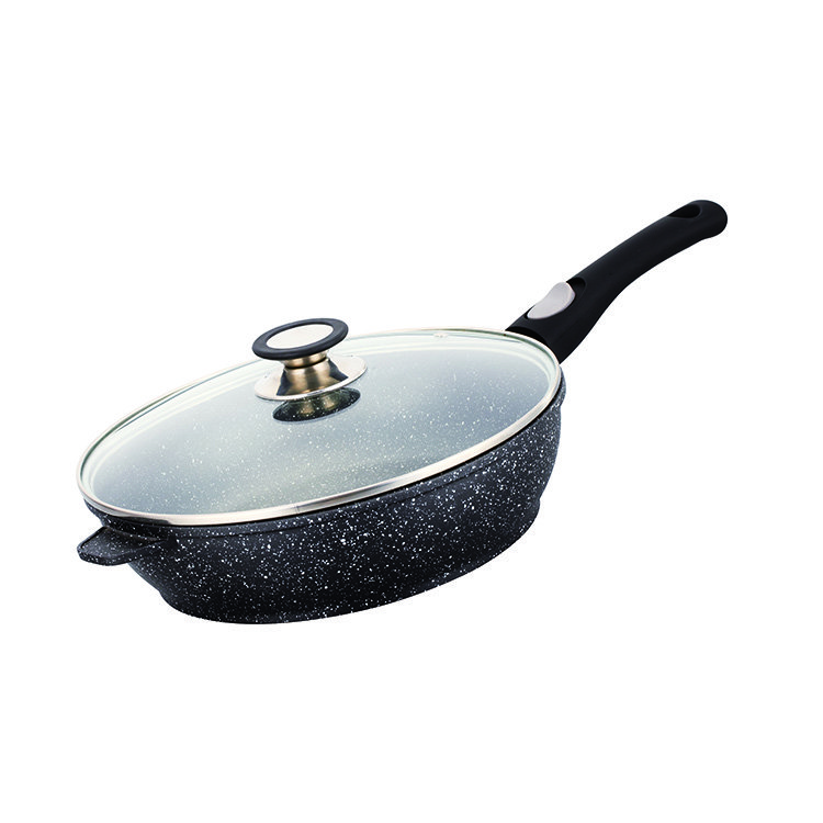 German Cookware Sets Cooking Pots Wok Pan Non-stick With Glass Lid For Home And Kitchen