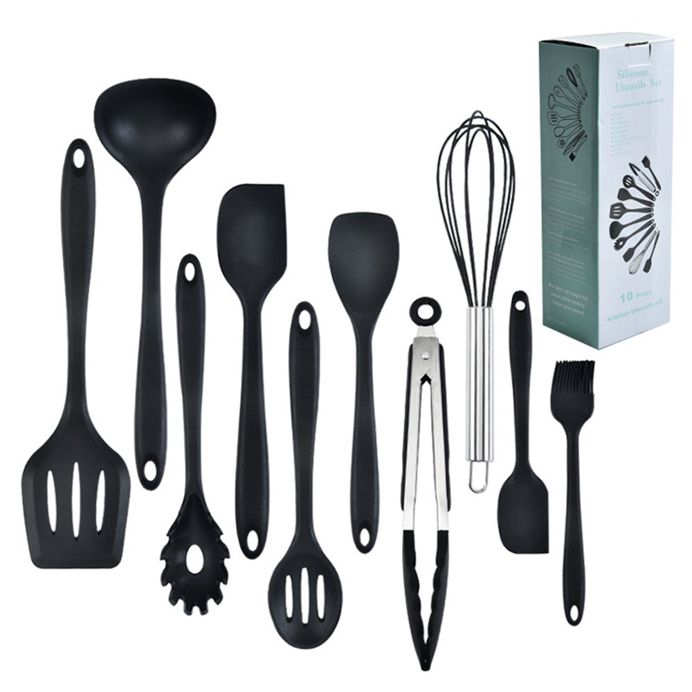 home and kitchen gadgets kitchen utensils Cookware Set Silicone Spatula Spoon Oil Brush Heat Resistant Cooking Tool Sets