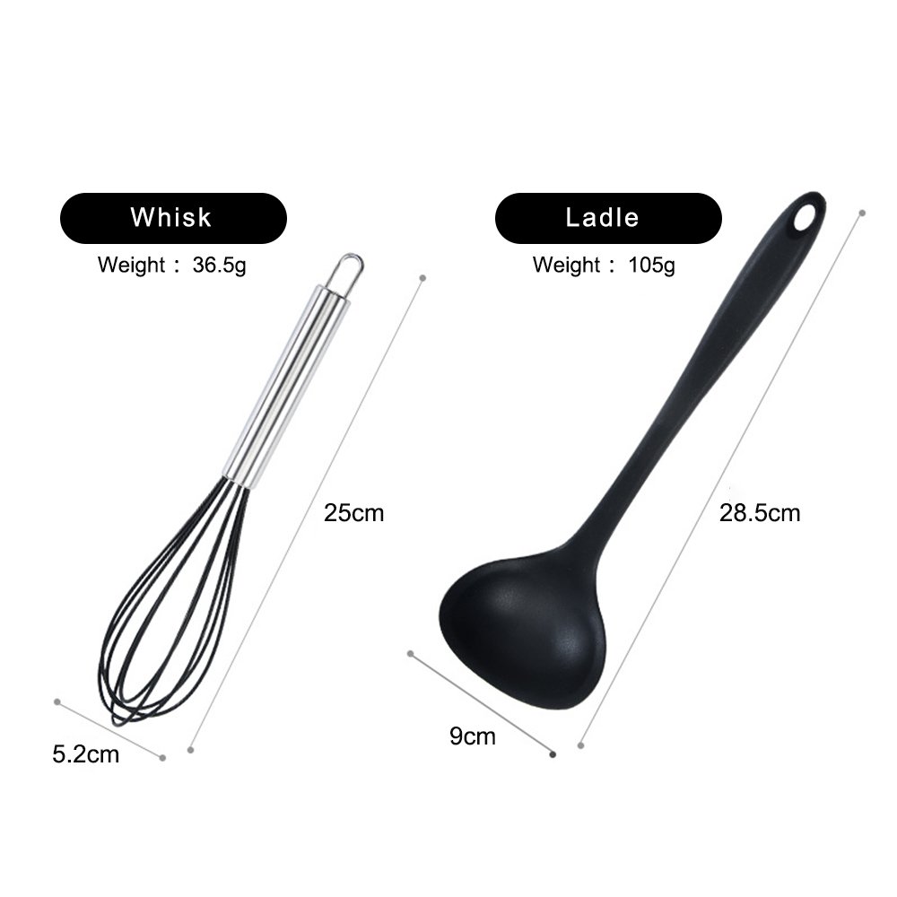 home and kitchen gadgets kitchen utensils Cookware Set Silicone Spatula Spoon Oil Brush Heat Resistant Cooking Tool Sets