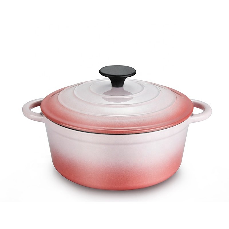 Hot Sale Cast Iron Pot Enamel Pot Cookware Cast Iron Double Ears Enamel Pot Cooking 7pcs set 20/22/24cm skillet 24cm