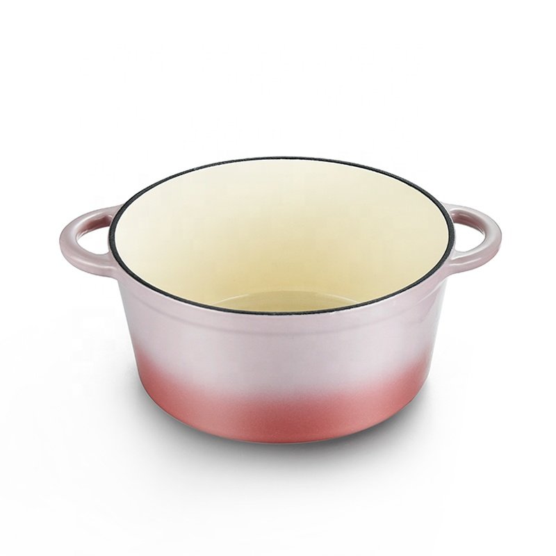 Hot Sale Cast Iron Pot Enamel Pot Cookware Cast Iron Double Ears Enamel Pot Cooking 7pcs set 20/22/24cm skillet 24cm