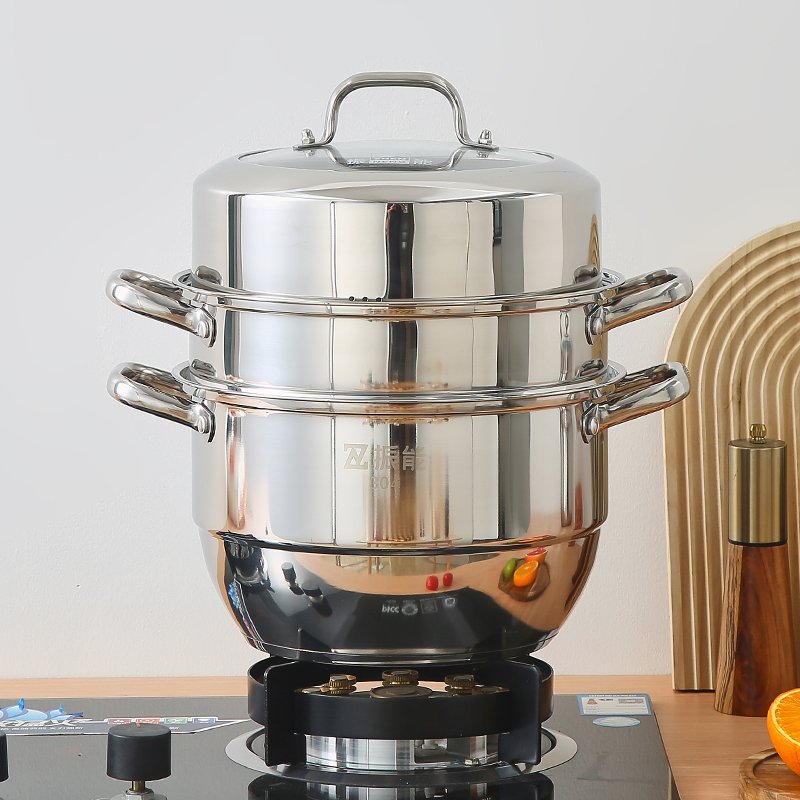 New design stainless steel 304 baterias de cocina kitchenware non stick cookware sets 3pcs for cooking