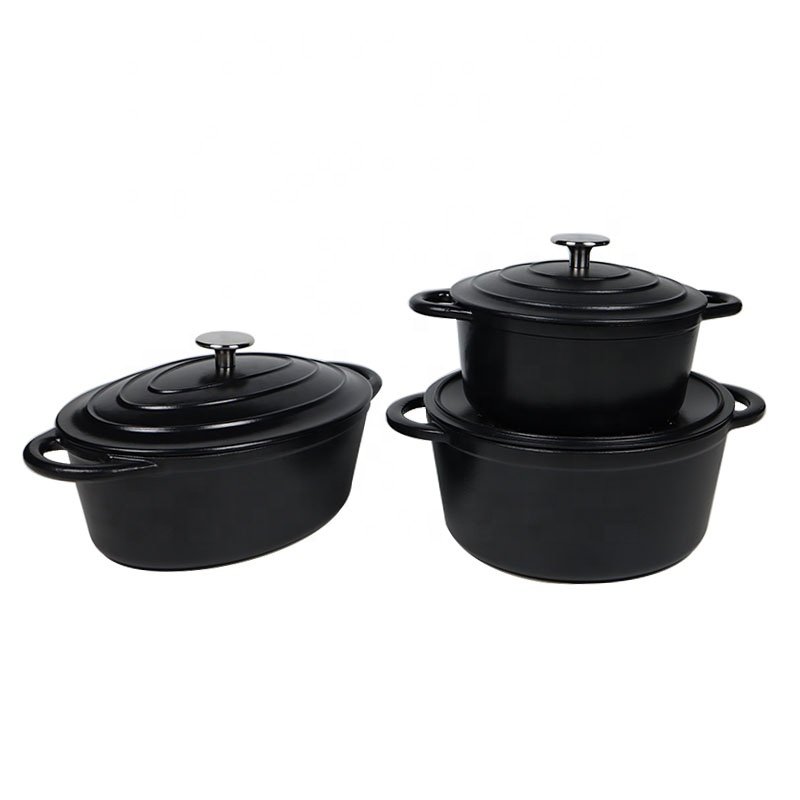 Hot Sale Kitchenware Nonstick High Quality Cooking Pot Cast Iron Cookware Set Enameled Casseroles set