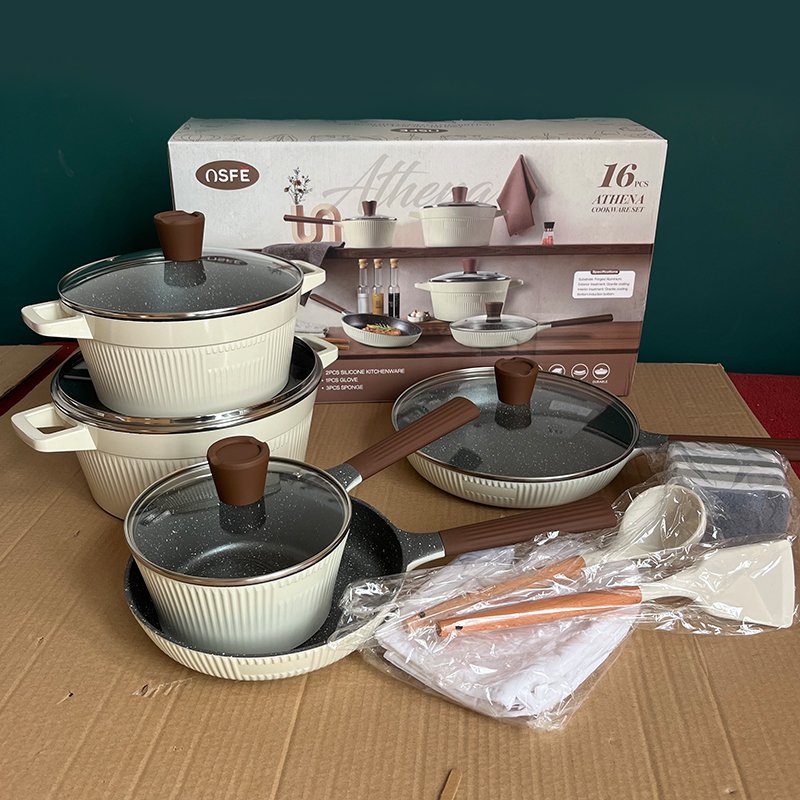 Multifunctional Cooking Pot Nonstick Cookware Set Forged Aluminum Kitchen Cookware Pots And Pans Sets