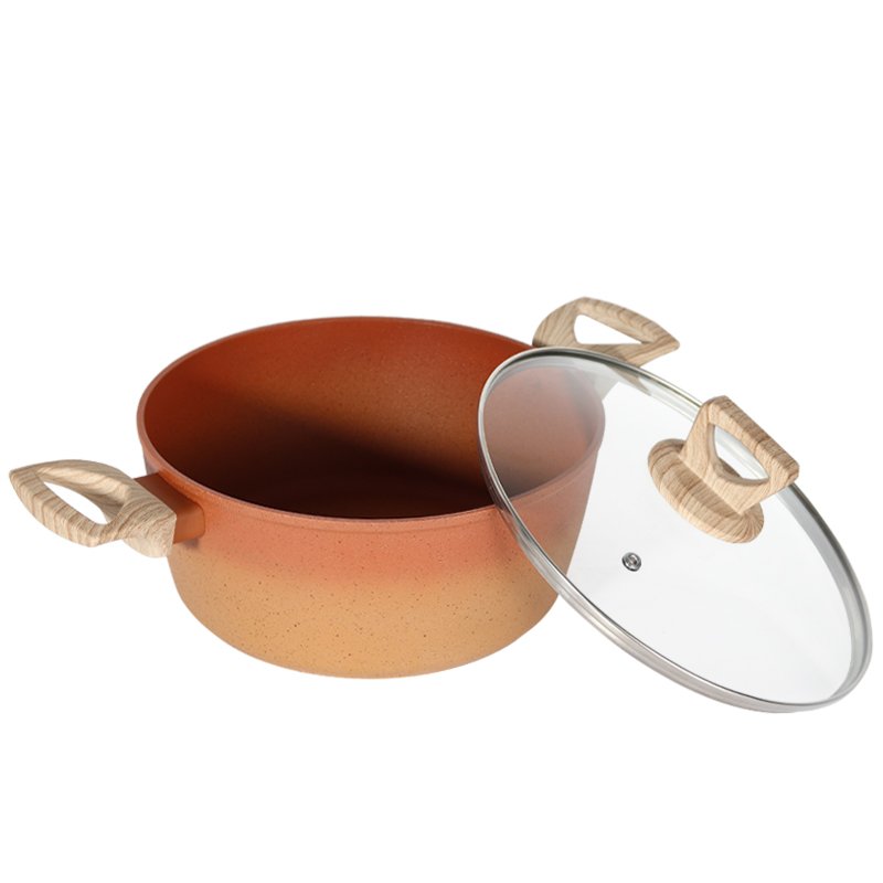 Hot selling aluminum Cookware set with marble non stick set cooking cookware and soup pot with Kitchen cooking pots