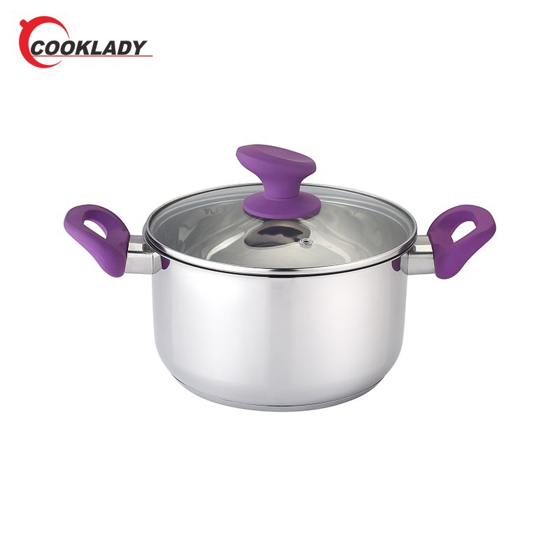 Low Price Cooking Pot Set Non-Stick Cookware Stainless Steel Cookware Set With Bakelite Handle
