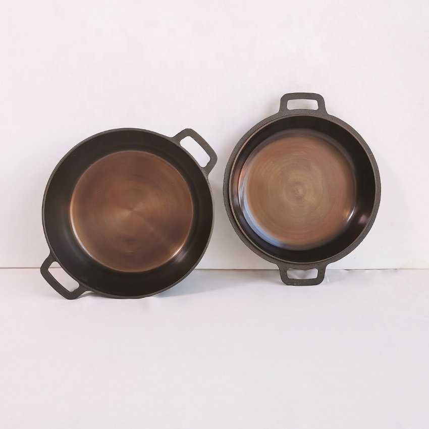 2023 New Arrival Smooth Cookware 2 in 1 Polished Cast Iron Dutch Oven With Cover