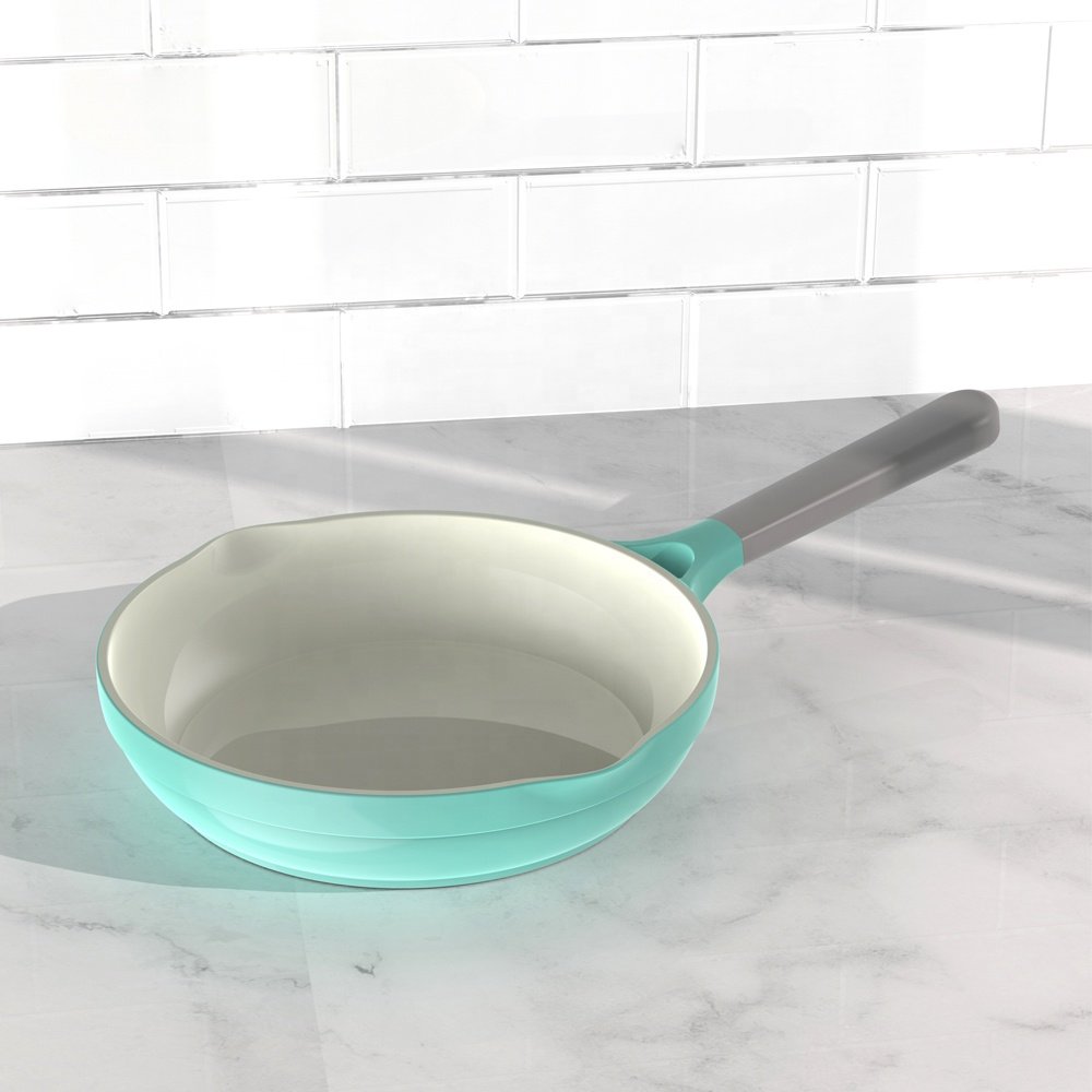 Cookshcon New Arrival 4 Pieces Die-Casting Aluminum Composite Bottom Nonstick Pots and Pans Cookware Sets