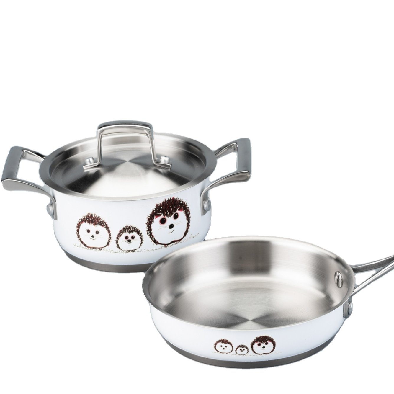 stainless steel mini cookware sets with high temperature coating