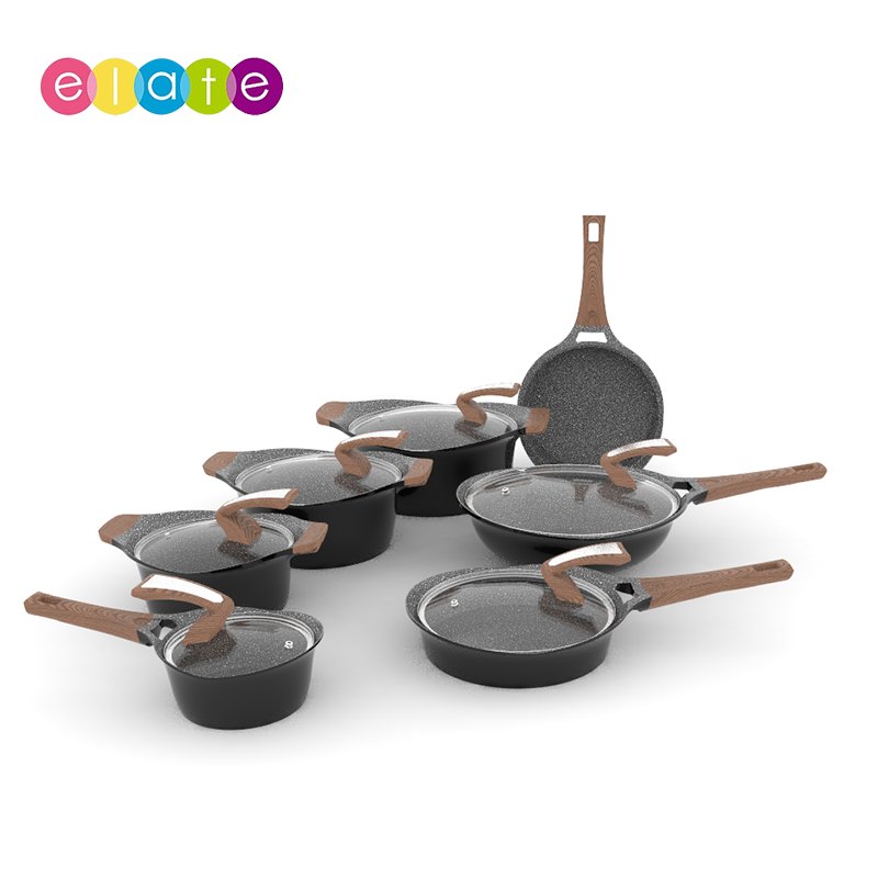 In Stock Die Casting Aluminum Pan And Pot Nonstick Coating Household Cookware Sets