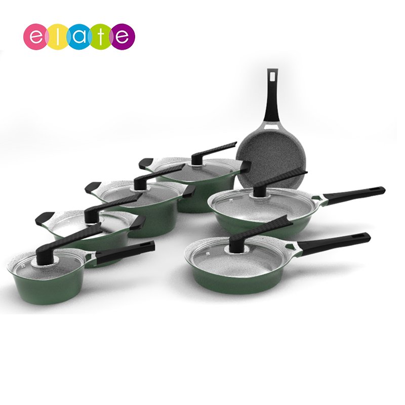 In Stock Die Casting Aluminum Pan And Pot Nonstick Coating Household Cookware Sets