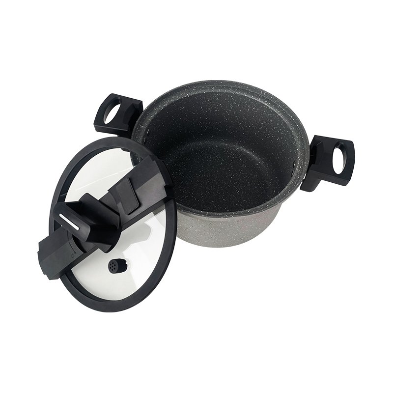 Hot selling aluminum die casting low pressure pot stew Soup Pot Nonstick Micro Pressure Cookers cookingware set