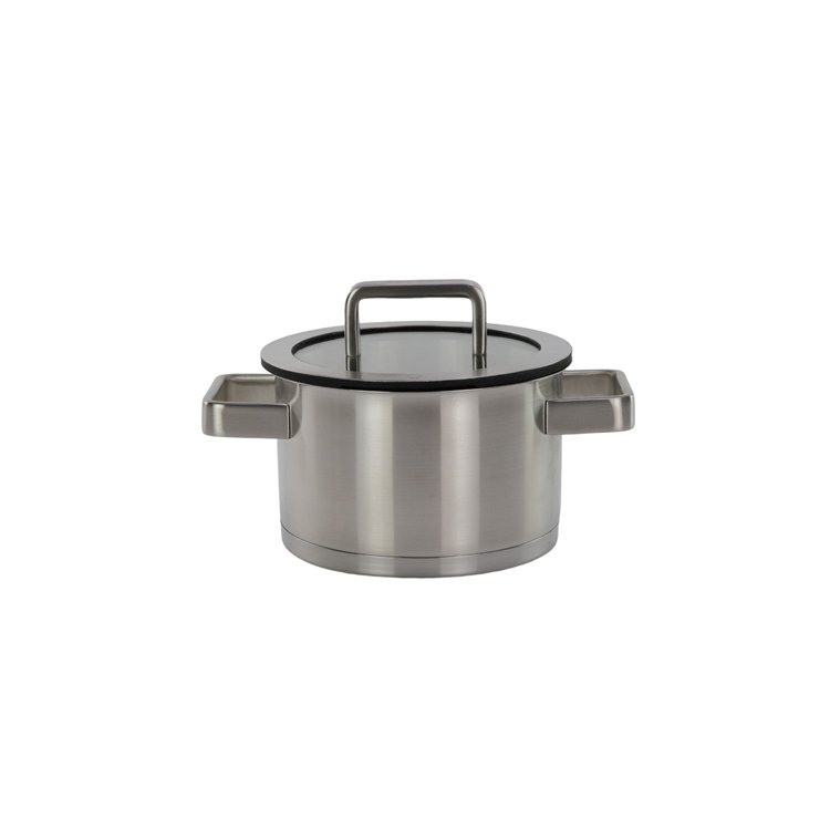 Factory manufacture 4 pieces 304 cooking pots capsule bottom thick stainless steel cookware sets