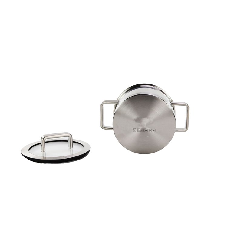 Factory manufacture 4 pieces 304 cooking pots capsule bottom thick stainless steel cookware sets