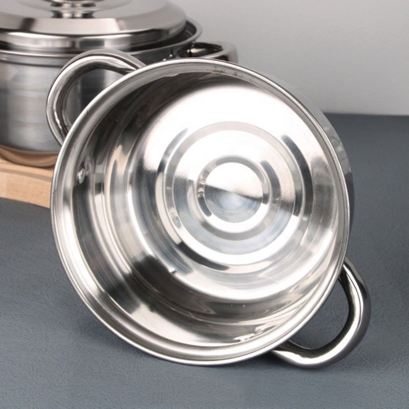 Sell well stainless steel pot set for kitchen multifunction cooking pot sets three-piece soup pot cookware sets