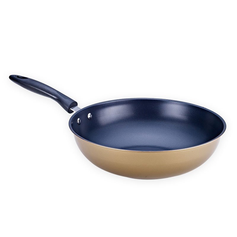 OEM luxury non-stick 3 pieces colored kitchemware cooking none non gold copper stick pot and pans set cookware set