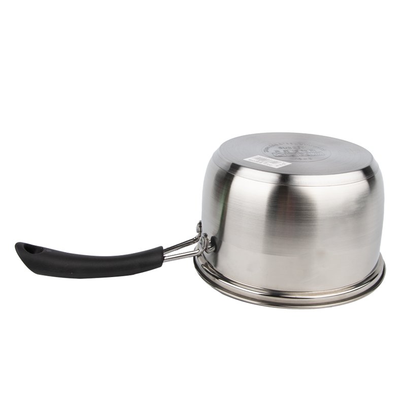 Wholesale new food grade stainless steel 18cm stainless steel soup pot with handle milk pot non stick cookware set