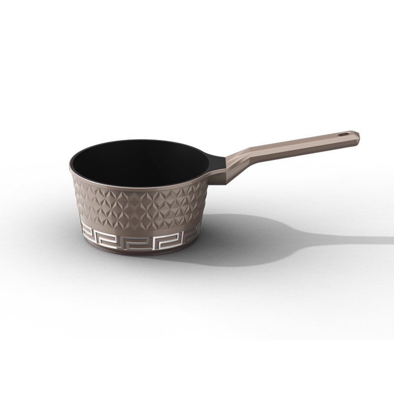 new design triangle diamond shape pots and pans die cast nonstick kitchen wear cookware set