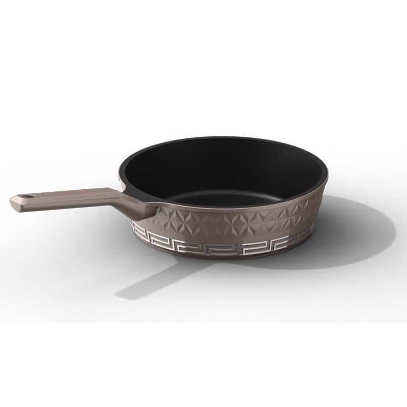 new design triangle diamond shape pots and pans die cast nonstick kitchen wear cookware set