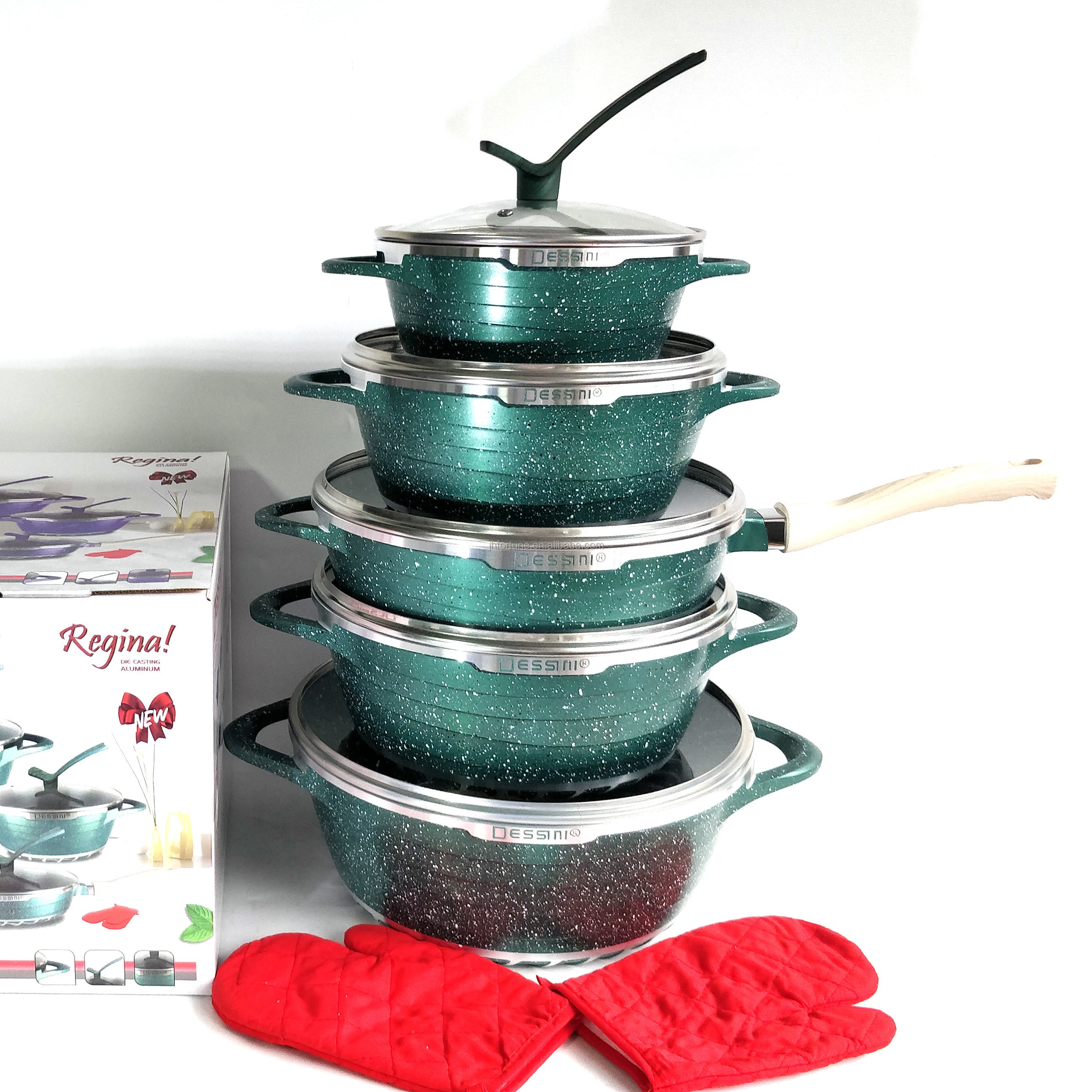 Hot Selling Durable Kitchen Tool cookware sets non stick Stockpot Cooking Pot with Lid