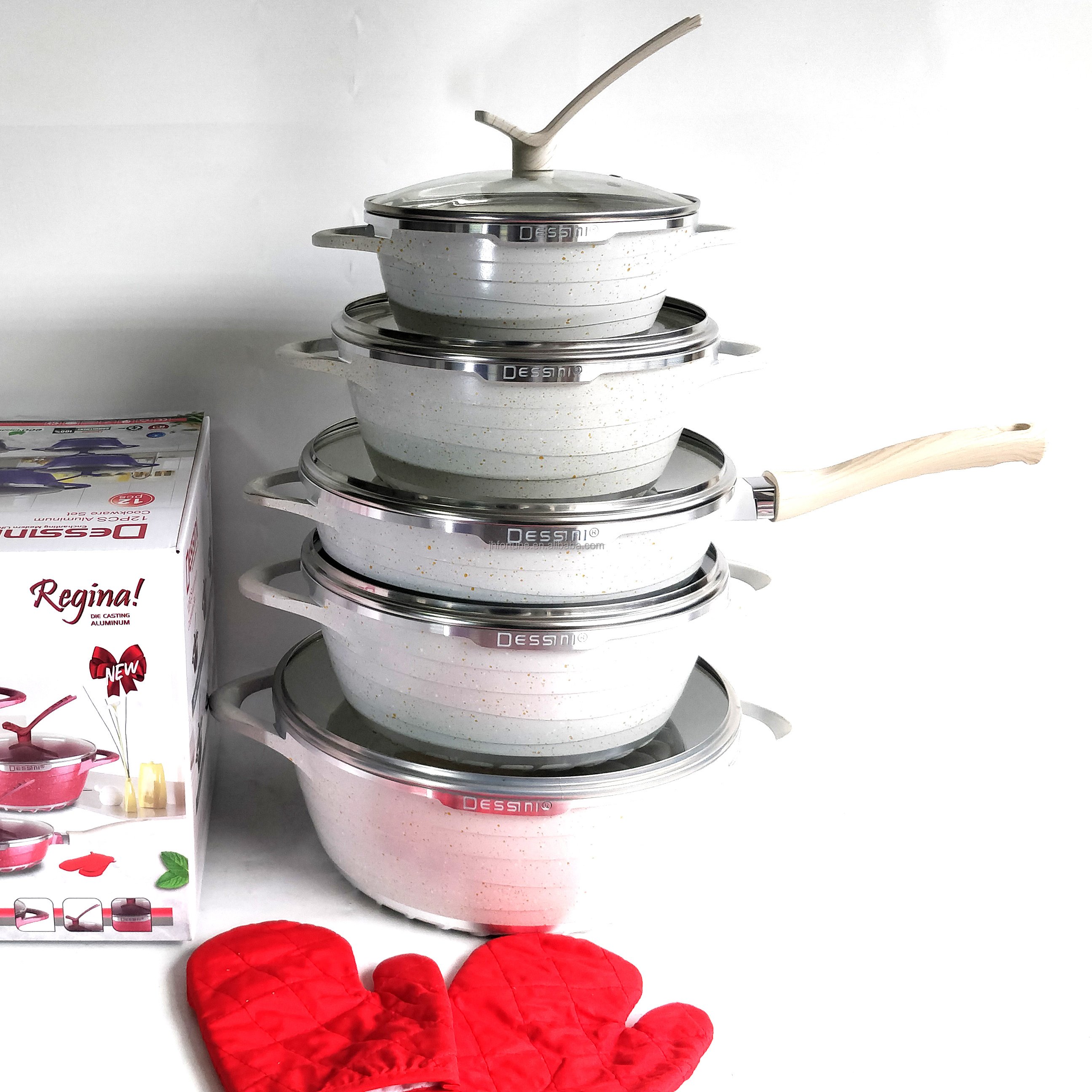 Hot Selling Durable Kitchen Tool cookware sets non stick Stockpot Cooking Pot with Lid