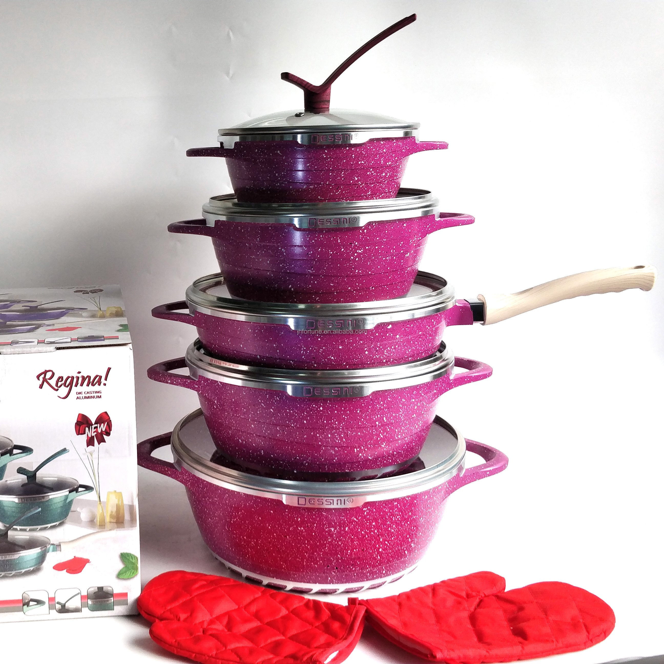 Hot Selling Durable Kitchen Tool cookware sets non stick Stockpot Cooking Pot with Lid