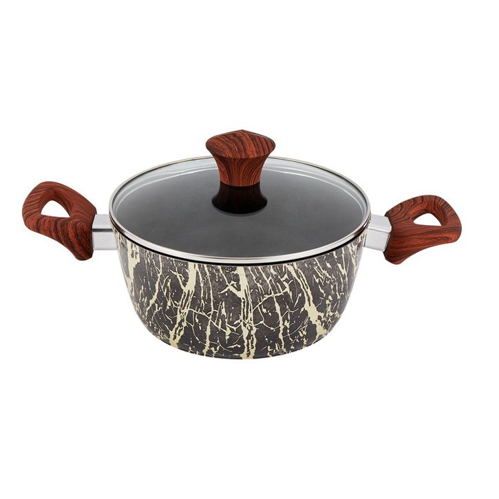 Professional Manufacturer Custom Granite Cookware Set Marble Non Stick Coating Forged Aluminum Cookware Sets