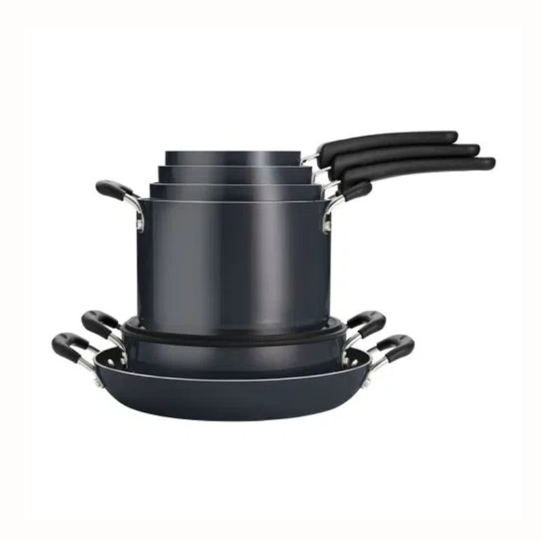 Hot Selling Kitchen Non Stick Cookware Sets Black Kitchen Aluminum Cookware Set with Non-stick Pots and Pan
