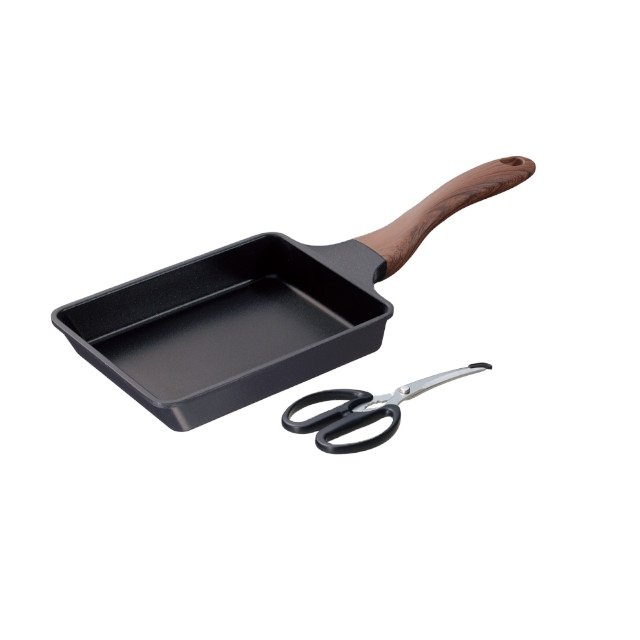 MB-1457 N tone IH non stick cookware set square frying kitchen scissors set