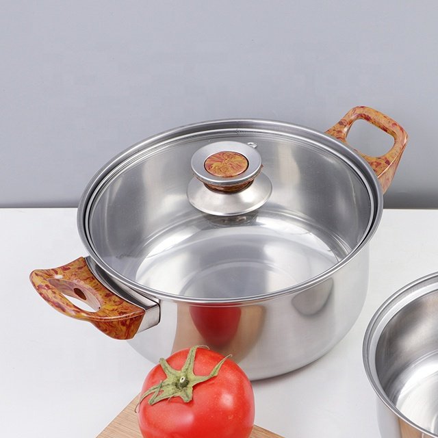 Cookware Set High Quality Stainless Steel Nonstick Cooking 12 Pieces Cookware Stainless Steel Kettle