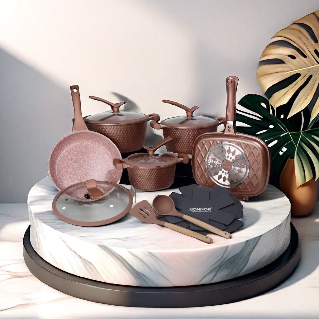 15-piece set of small diamonds With Cheap Price Cast Iron Enamel Kitchen Cookware Set Cooking Pot Sets