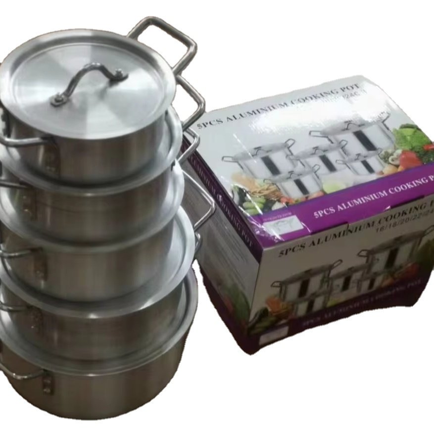 Home Party Aluminium Alloy Cookware-Set 5 pieces 16cm 18cm 20cm 22cm 24cm Set Kitchen Cookware