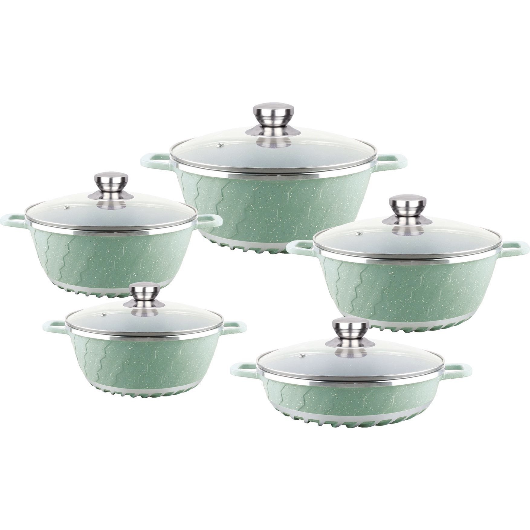 10pcs cookware sets best selling aluminum ceramic die cast new style