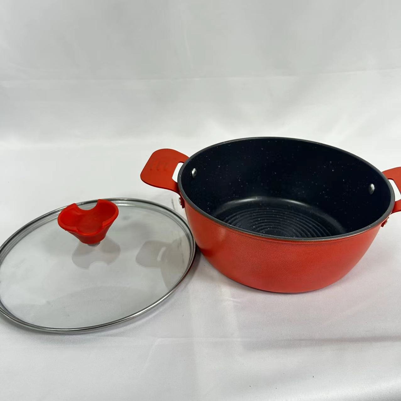 20CM Nonstick Carbon Steel Casserole Cookware Marble Coating Soup Pot Non Stick Cooking Pots