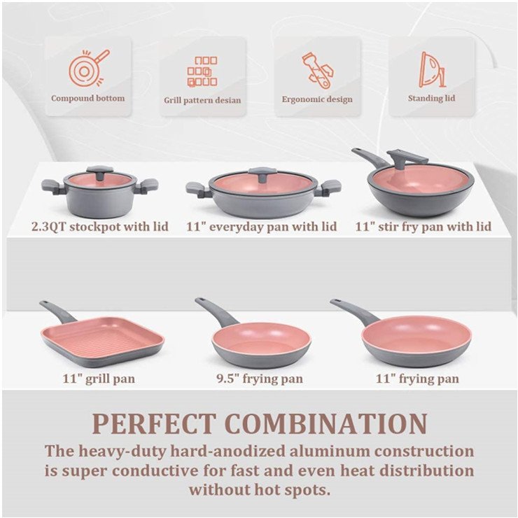 2022 wholesale die cast Aluminum Non Stick Pots Sets Cookware Kitchenware Cooking Kitchen Cooking Pot Set