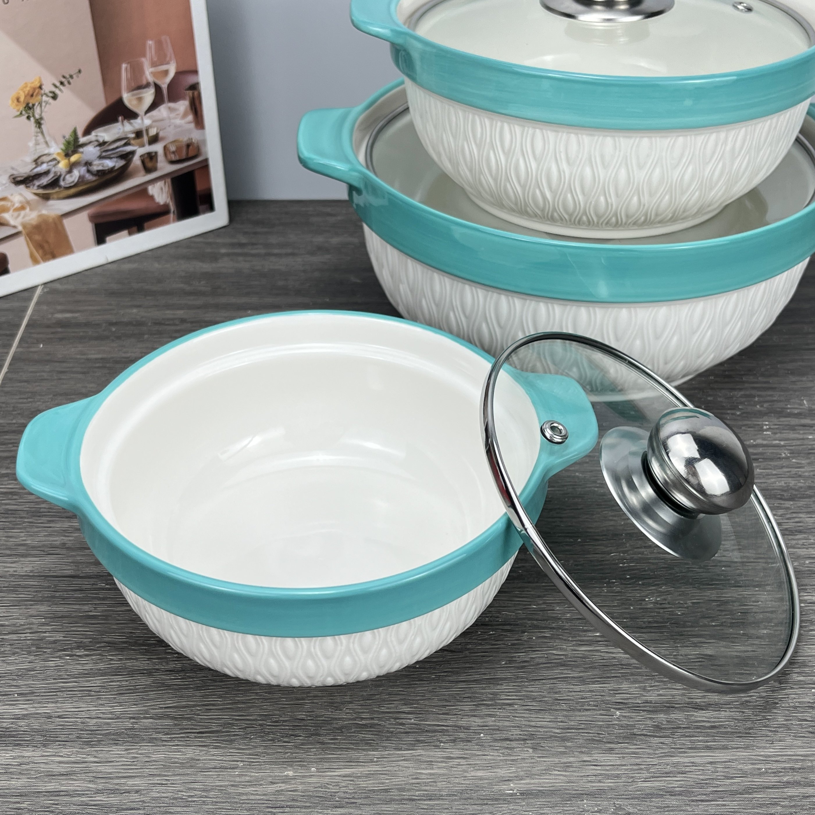 Kitchen Products Pot Supplies Items non stick Cookware Sets Dinnerware Utensils Ceramic Soup Pot Cooking Pot Sets