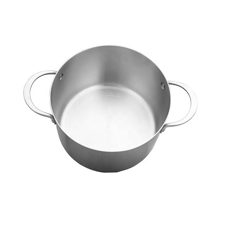 High Quality Tri-ply Stainless Steel 12Pcs Kitchen Cooking Pots And Pans Cookware Set with Glass Cover