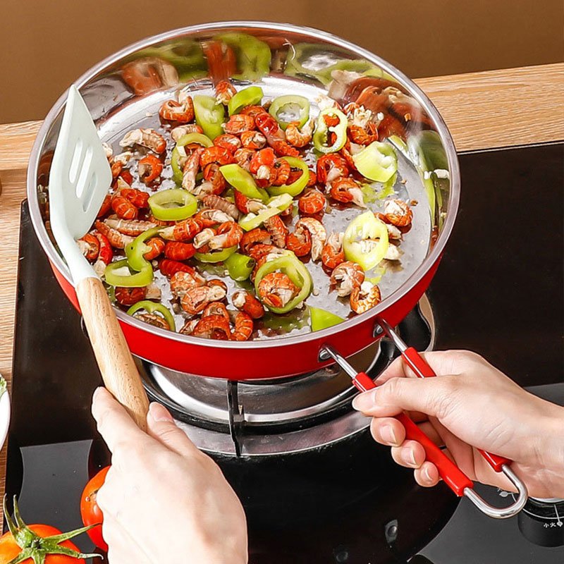 Drop Shipping Wok Stainless Steel Frying Pan Milk Pan Cooking Pot Set Soup Pan 6-piece Set Cookware Sets
