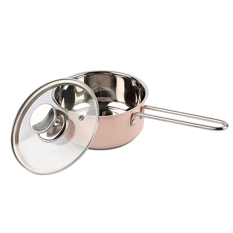 Customized Stainless Steel Kitchenware Non Stick Cookware Set Cooking Pot Set Induction Pink Pots And Pans